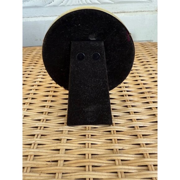 Vintage 70s Dried Real Flowers California Easel Gold Frame Tabletop - Picture 8 of 15